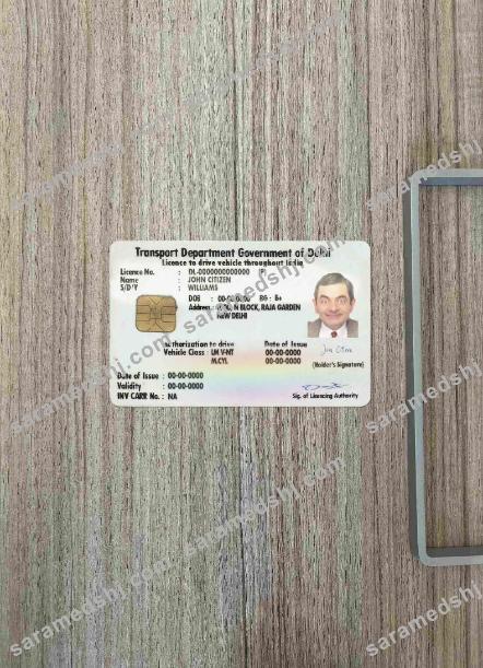 India (Delhi) driving license photolook FRONT